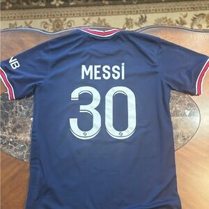 Nike Jordan Paris Saint-Germain 2021/22 home soccer Messi jersey